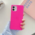 Personality Solid Color Square Cover Case For iPhone 15 14 13 12 11 Pro Max