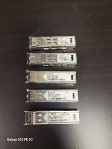 Set of 5 Genuine Cisco GLC-SX-MM 30-1301-01 GBIC 850nm SFP Transceivers - Picture 1 of 6