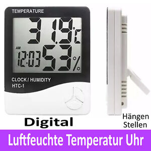 Wetterstation Uhr Wecker Thermometer Hygrometer Temperaturmesser Luftfeuchte Al