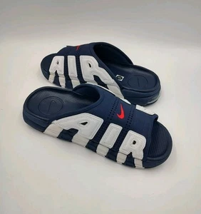 Nike Air More Uptempo Slide 2024 EE. UU. FQ8700-400 azul marino blanco talla 11 olímpico... - Imagen 1 de 15