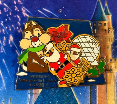 🎅🏻 Pin Chip & Dale 2020 EPCOT Festival Of The Holidays - Prendedor Dale Santa LE1500 Foto 1 de 2