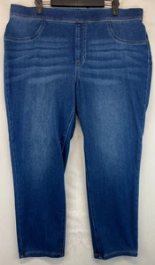 Time and Tru Pull On Jeans - Damen Größe 2XL - Blau - Distressed Stretch (3939) - Bild 1 von 15