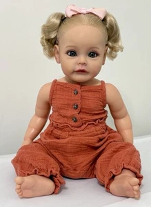 NPK 55cm Full Body Silicone Vinyl Reborn Doll 22inch Girl Doll Accompany Kids - Picture 1 of 6