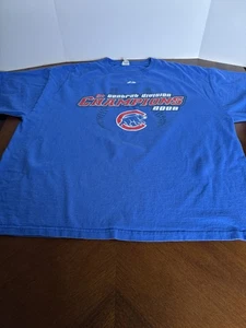 Chicago Cubs 2XL NL Central Division Championship T-Shirt Blue Pre-Owned - Picture 1 of 11