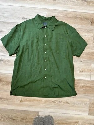 Camisa David Taylor XL Rayón Poli Abotonada Manga Corta Bowling Camp Para Hombres Foto 1 de 4