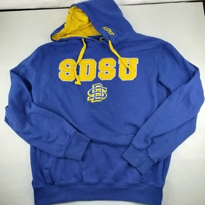 Stadium SDSU Jackrabbits NCAA Men's M Embroidered Patch Hoodie Sweatshirt Blue - Image 1 of 4
