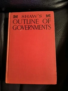 Shaw's Outline Of Government 1936 View Of Reviews Corporation New York - Bild 1 von 10