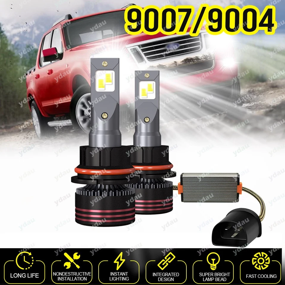 9007 lâmpadas de farol de LED alta/baixa 6000K para 2001-2005 Ford Explorer Sport Trac - Imagem 1 de 4