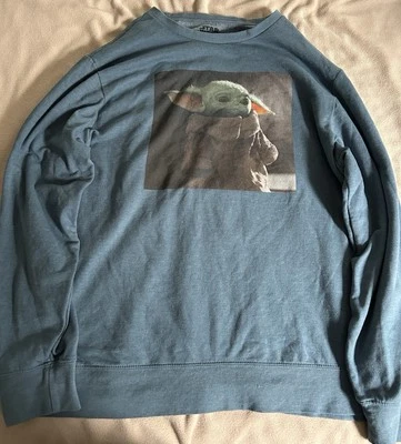 Sudadera Star Wars Baby Yoda Grogu The Mandalorian Cuello Redondo | Talla Unisex XL Foto 1 de 4