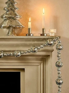 Silver Christmas Mosiac Garland Xmas Decoration  - Picture 1 of 6