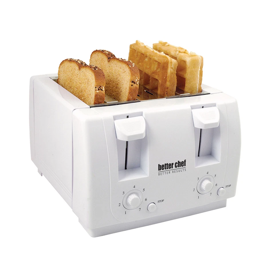 Better Chef 4 Slice Dual-Control Toaster in White - Image 1 of 1