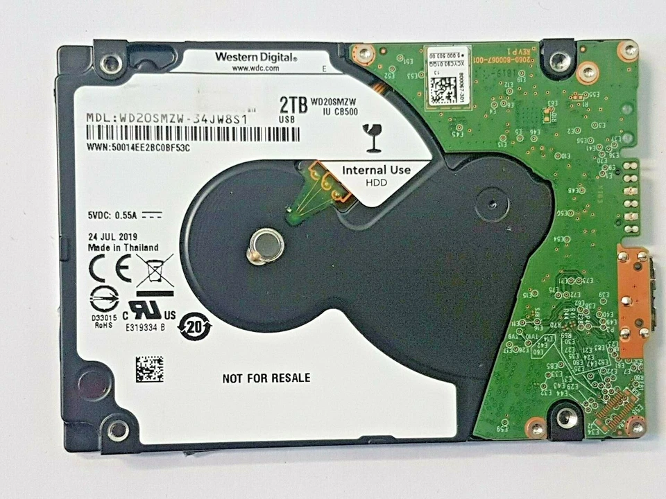 WD20SMZW-34JW8S1 Sn WXJ1Exxxxxxxx 24 Jul 2019 Thailand - Image 1 of 1