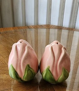 Franciscan DESERT ROSE Rose Bud Salt & Pepper Shaker Set Earthen ware USA - Picture 1 of 8