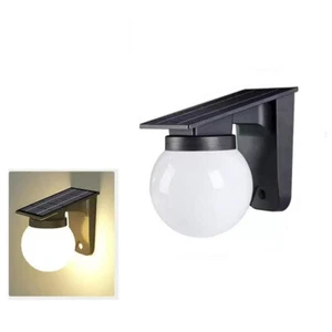 Solar Wall Lights Outdoor Adjustable Brightness For Garden Yard Gate and Pathway - Picture 1 of 12