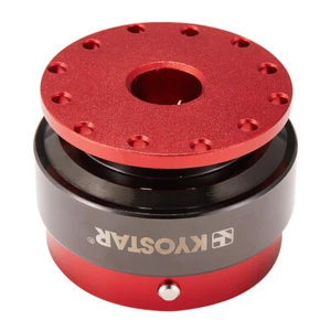 KYOSTAR Universal Steering Wheel Snap Off Quick Release Hub Adapter Aluminum Red - Picture 1 of 8