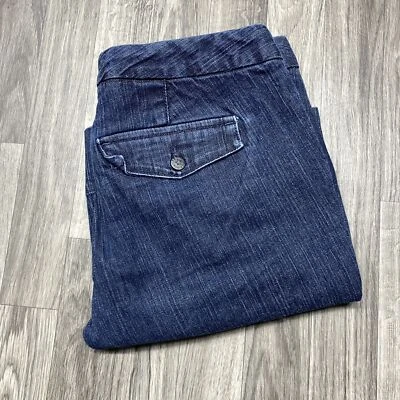 TOMMY HILFIGER Stretch Low Rise Blue Denim Bermuda Jean Shorts Women's Size 6 - Image 1 of 4
