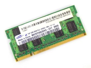 2GB Samsung M470T5663EH3-CF7 DDR2 800Mhz CL6 1.8V PC2-6400S 200-Pin SO-DIMM RAM - Bild 1 von 1