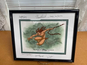 THE MAGIC OF DISNEY ANIMATION 13" x 10.5" "TARZAN" 2000 Artist Signed & Framed - Picture 1 of 4