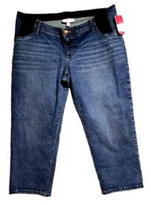 Lot of 2 ISABEL MATERNITY Under Belly Distressed Jeans Zip Stretch Size 16/26 - Picture 1 of 15