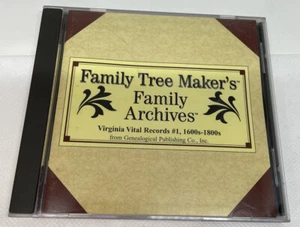 Family Tree Maker's Family Archives CD ROM #174: Virginia Vital Records #1, 1600 - Picture 1 of 4