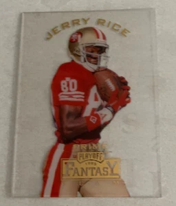 NFL JERRY RICE San Francisco 49ers 1995 Playoff Prime Fantasy Trading CARD - Foto 1 di 3