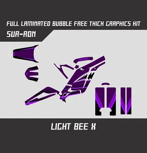 SUR RON Light Bee X Shark Violet Beast Full Graphics Wrap Decals Stickers Kit - Picture 1 of 2