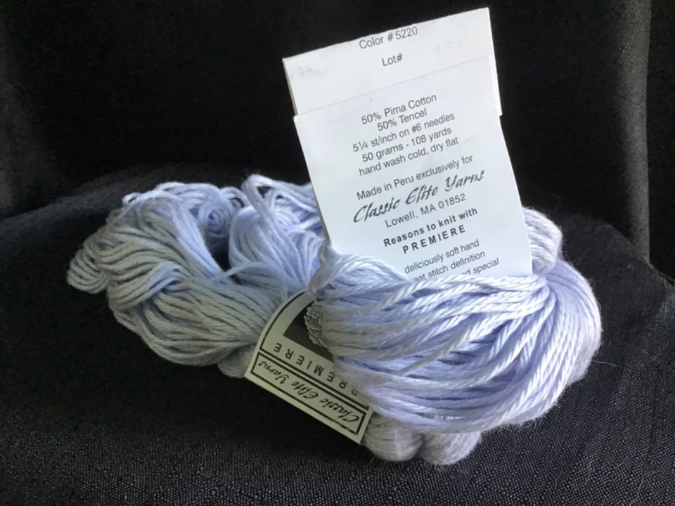 Hilos Classic Elite Premiere - Algodón Pima y Tencel “Esmerilado” Foto 1 de 1