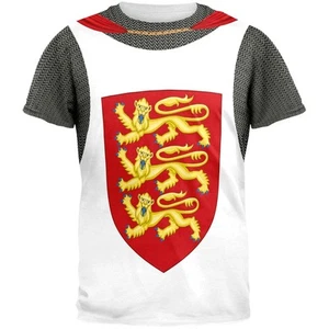 King Richard Lionheart Knight Costume All Over Adult T-Shirt - Picture 1 of 1