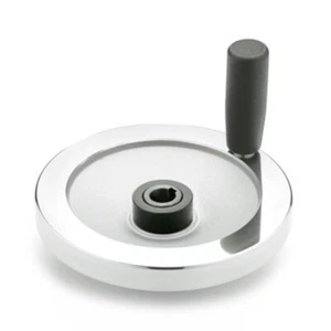 Sicherheits-Handrad m. Griff, m. Gleitlager, Ø160mm, 16mm B.m.Nut, Eink. p.Zug - Bild 1 von 2