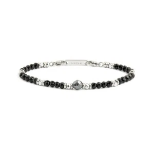 MARLU' BRACCIALE uomo donna AGATA NERA ED EMATITE ACCIAIO 2BR0080-N - Foto 1 di 1