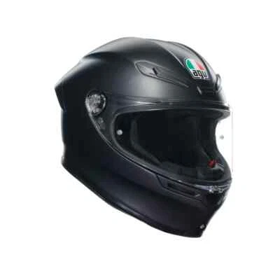 CASCO INTEGRALE AGV FIBRA K6 S MONOCOLOR NERO OPACO E2206 TAGLIA M - Immagine 1 di 4