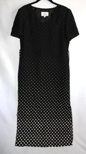 Donna Ricco Black White Ombre Polka Dot Dress Women's 8 - Picture 1 of 8