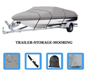 DURABLE BOAT COVER FOR BAYLINER CAPRI 2250 LS BOWRIDER 1995 MOORING - Picture 1 of 7