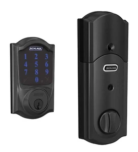 SCHLAGE BE469ZP CAM 622 Connect Smart Deadbolt mattschwarz Z-Wave Plus aktiviert - Bild 1 von 6