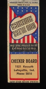 1941 PURDUE BASKETBALL SCHEDULE Checker Board Phone 5810 Kossuth Lafayette IN MB - Picture 1 of 2