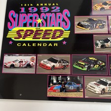 VINTAGE 1992 13th Annual Superstars of Speed Calendar Featuring NASCAR Drivers 