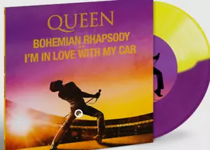 Queen - Bohemian Rhapsody / I`m in love 7" VINYL Single Purple Yellow NUE OVP - Bild 1 von 1