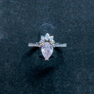 IGL CERTIFIED 1.26 TCW PINK DIAMOND 14k WHITE ROSE GOLD ENGAGEMENT RING SIZE 6.5 - Image 1 of 4