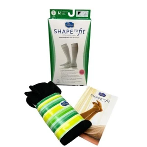 Dr. Calcetines de compresión cómodos con forma hasta la rodilla unisex negros grandes 20-30 mmH - Imagen 1 de 6