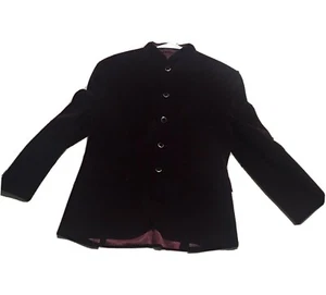 Boys Formal Velvet Blazer Burgundy Size Medium - Picture 1 of 3