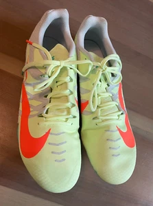 Nike Zoom Rival Track & Field Sprinting Spikes, Volt Orange Mens Size 12.5 - Picture 1 of 5