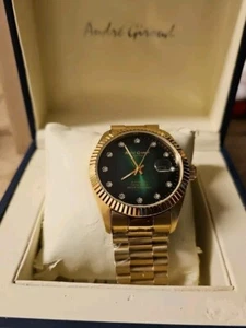 Neu Andre Giroud Limited Edition 256/999 Original Diamant Edelstahl Uhr - Bild 1 von 15