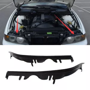 2 Stück obere Scheinwerferdichtungen für BMW 5er E39 525i 528i M5 99–03 Schwarz - Bild 1 von 6