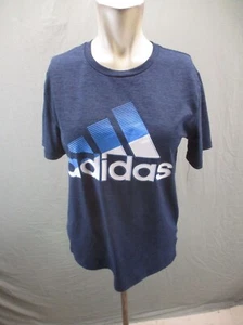 ADIDAS Size L (14/16) Boys Blue Short Sleeve Breathable Athletic T-Shirt 411 - Picture 1 of 9