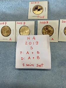 2019 P-D-S Native American Dollar 5-coin Set - UNC & Proof - Picture 1 of 5