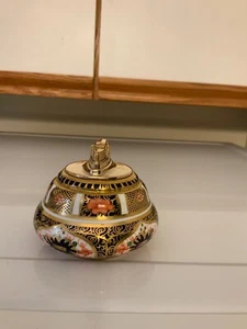 Vintage Royal Crown Derby Bone China Imari Table Top Cigarette Lighter by Ronson - Picture 1 of 16
