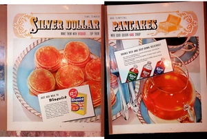 1950s Bisquick Silver Dollar Pancakes Mix Art Vintage 2 Page Print Ad - Picture 1 of 1