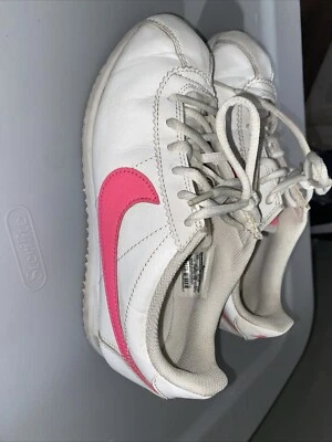 Girls Nike Cortez White And Pink Sneakers! - Image 1 of 4