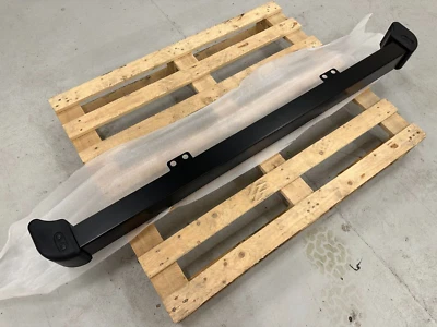 *Stainless Steel* Matt Black Front Bumper INC End Caps Fits Land Rover Defender - Image 1 of 4