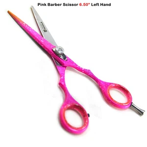 Professional Barber Hairdressing Scissors Haircutting Shear Left handed Pink New - Picture 1 of 3